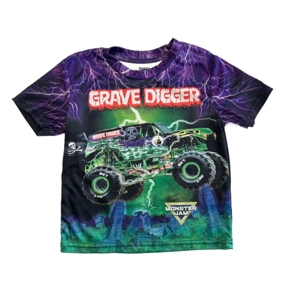 Monster Jam GRAVE DIGGER Toddler Boy T-shirts  | Size 4T